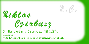 miklos czirbusz business card